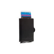 Lagos Full-Grain Leather Card Holder in Classic 100% Full-Grain Leather - Full Exterior Front Profile View | Buy Online
