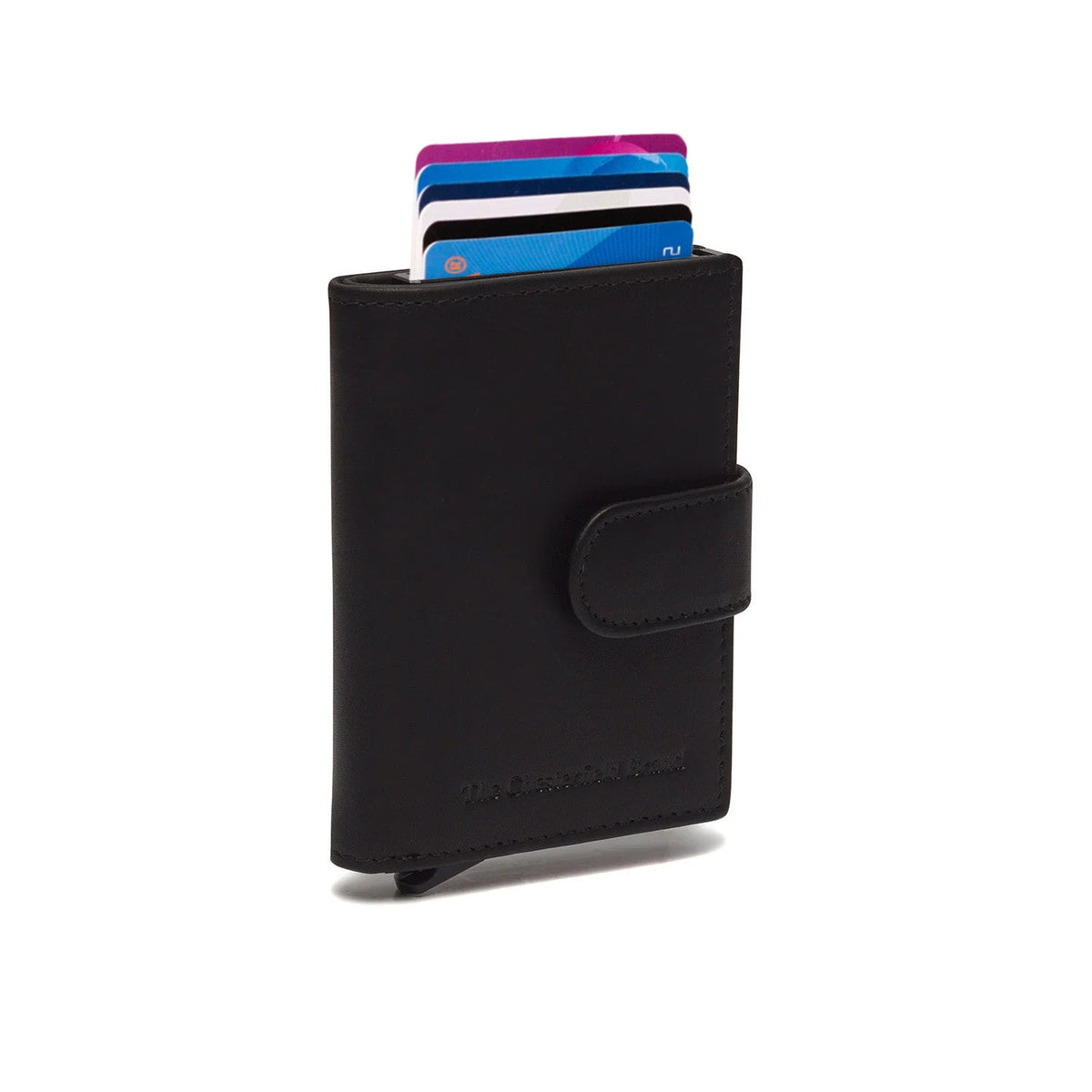 Leipzig Full-Grain Leather Card Holder in Classic 100% Full-Grain Leather - Full Exterior Front Profile View | Buy Online