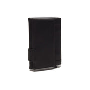 Solid Antique Brass Hardware &amp; Heavy-Duty Dual Zipper Detail on Mannheim Full-Grain Leather Card Holder