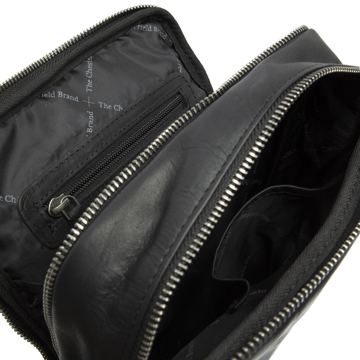 Alva Full-Grain Leather Crossbody Bag - Structured Side Profile Showing Gusset Depth &amp; Expansion Capacity