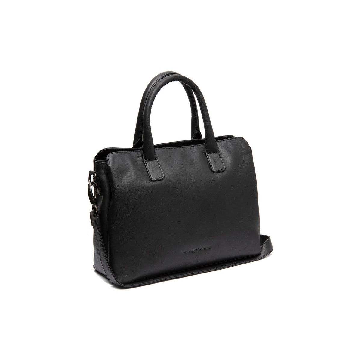 Valmonte Full-Grain Leather Handbag in Classic 100% Full-Grain Leather - Front Profile View &amp; Tailored Silhouette | Buy Online