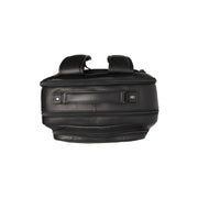 Solid Antique Brass Hardware &amp; Heavy-Duty Dual Zipper Detail on Lennox Full-Grain Leather Laptop Backpack