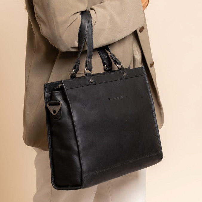 Manly Full-Grain Leather Laptop Bag женская