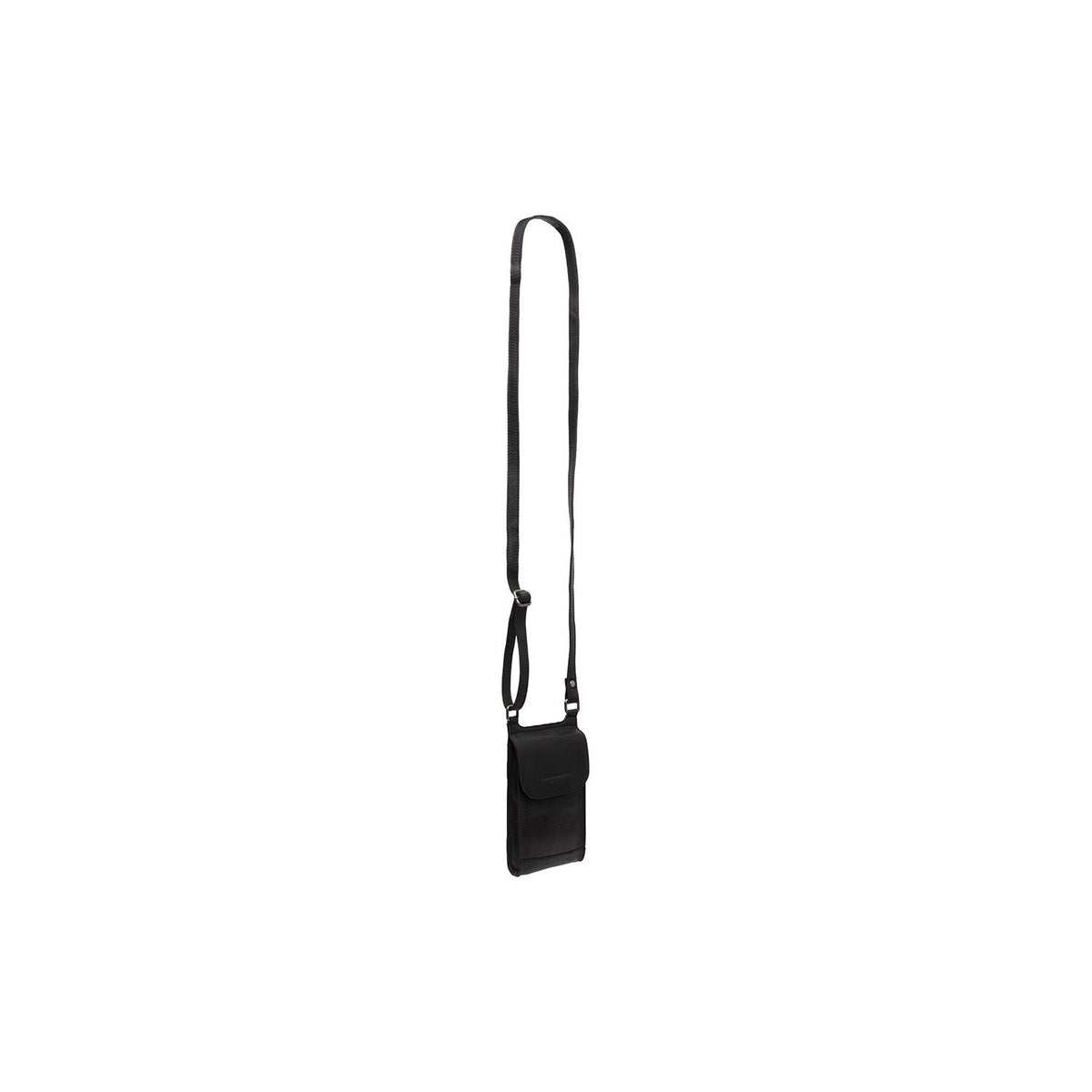 Styled Fit Perspective of Nebra Full-Grain Leather Phone Bag on Model - Natural Daylight Drape