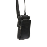 Valdes Цельнозерновая кожа Phone Bag in Classic 100% Full-Grain Leather - Вид спереди и приталенный силуэт | Купить онлайн