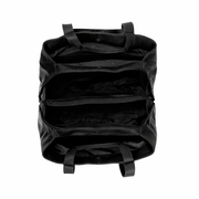 Solid Antique Brass Hardware & Heavy-Duty Dual Zipper Detail on Gail Full-Grain Leather Shoulder Bag