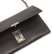 Solid Antique Brass Hardware &amp; Heavy-Duty Dual Zipper Detail on Bora Full-Grain Leather Waiter Wallet