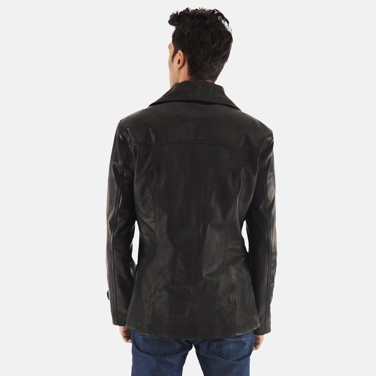 Authentic Cowhide Leather with Semi-aniline Finish Grain Texture &amp; Heavy-Duty Seam Stitching Detail