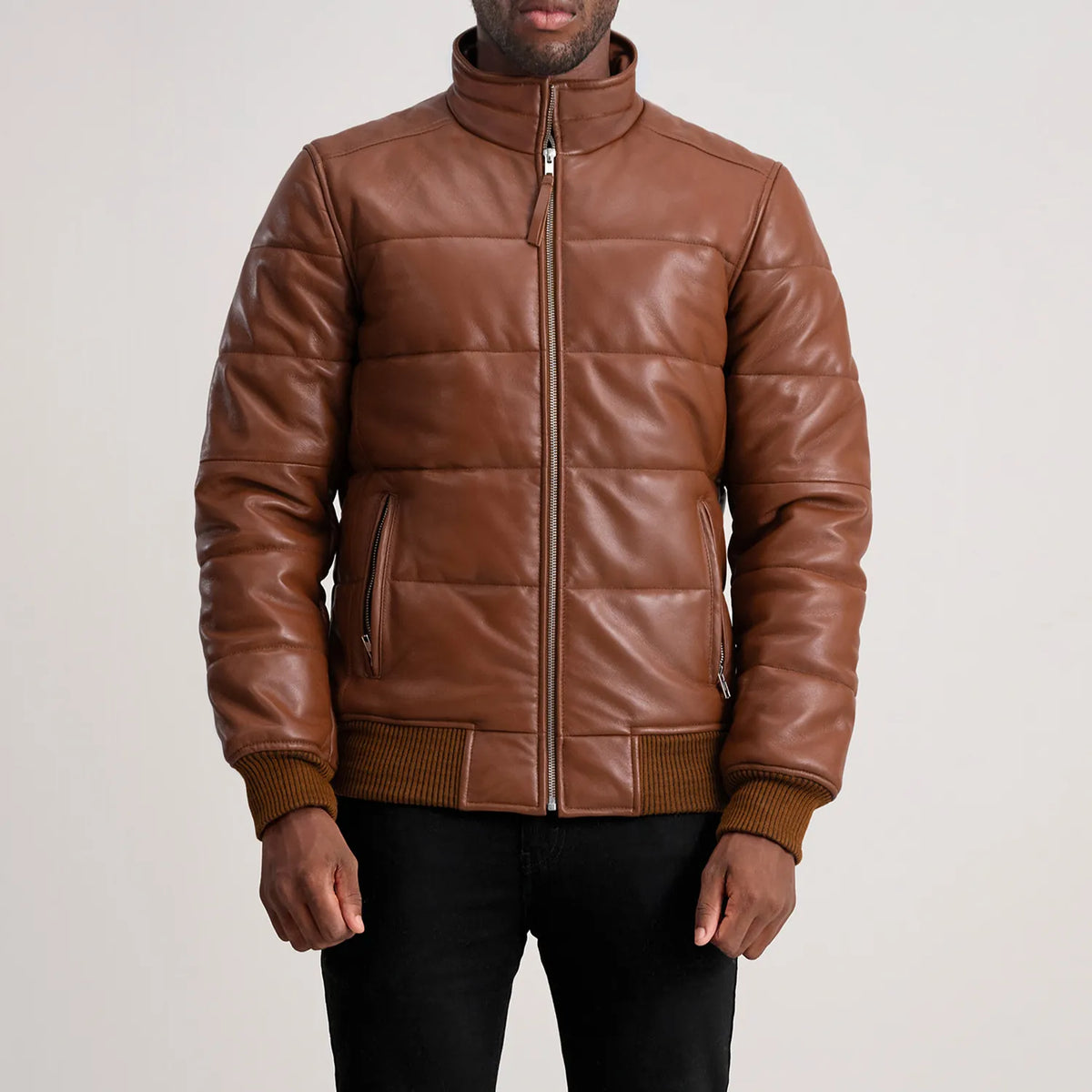 Lucas Leather Bomber Jacket – alternate product view 4