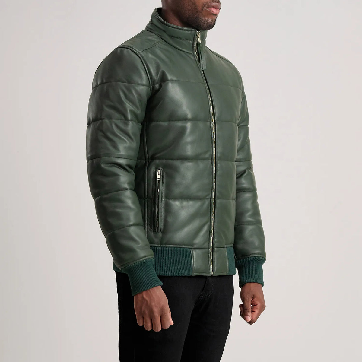 Lucas Leather Bomber Jacket – alternate product view 2
