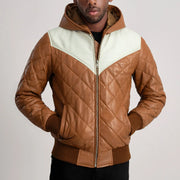 
Norman Кожаная куртка Рыжий Puffer Кожаная куртка для Мужчин – alternate product view 4