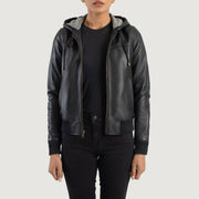 
Rebella Hooded Кожаный бомбер для Женщин – alternate product view 1