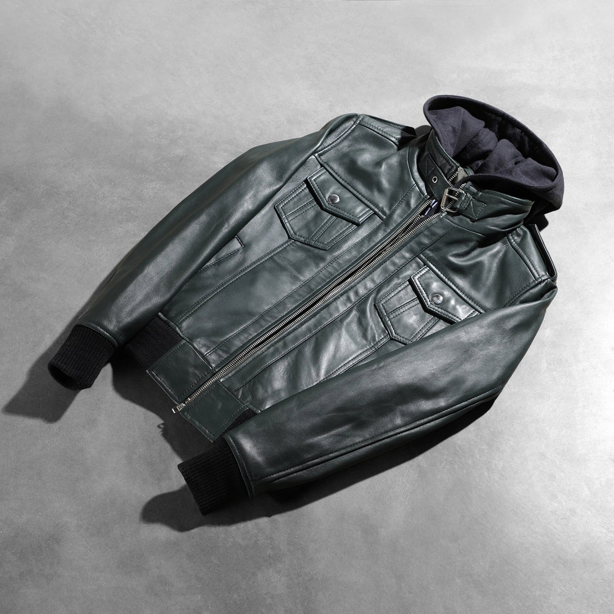 
Roslyn Hooded Кожаный бомбер для Женщин – alternate product view 8
