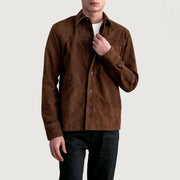 
Scout Mocha Suede Leather Shirt для Мужчин - Вид спереди и приталенный силуэт | Купить в официальном онлайн-магазине