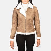 
Sherilyn B-3 Черный Кожаный бомбер для Женщин – alternate product view 1