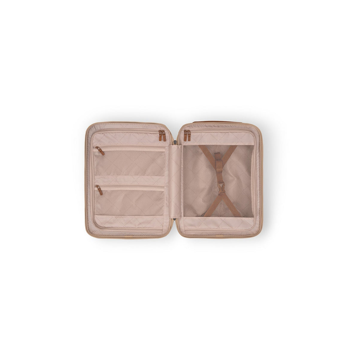 
Крупный план деталей of Classic Collar & Heavy-Duty Zipper Hardware on Hand Luggage Suitcase Front Pocket Zuna