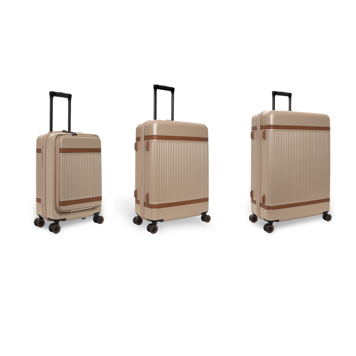 
Hand Luggage Suitcase Front Pocket Zuna из классической 100% цельнозерновой кожи - Вид спереди и приталенный силуэт | Купить в официальном онлайн-магазине