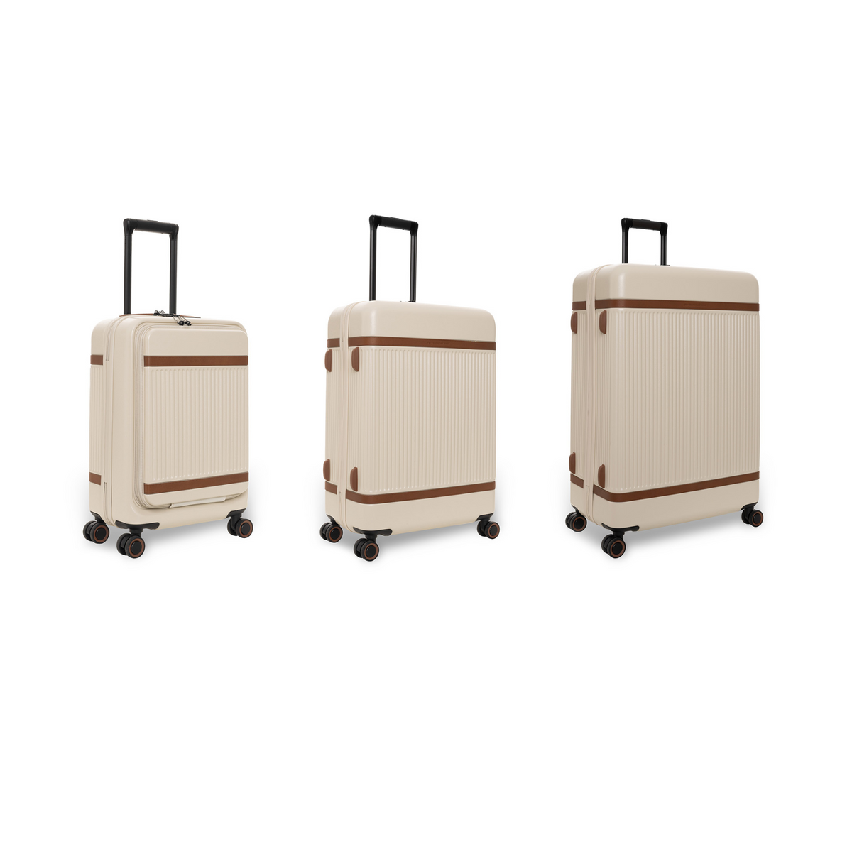 
Sandy Beach Suitcase Set Front Pocket Zuna для Женщин для Женщин, front view