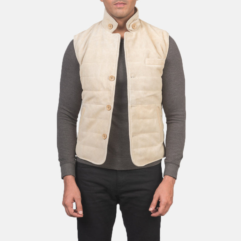 Tony Off-White Suede Vest мужская